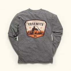 Buffalo Jackson Trading Co. Yosemite National Park L/S Tee | Vintage Gray