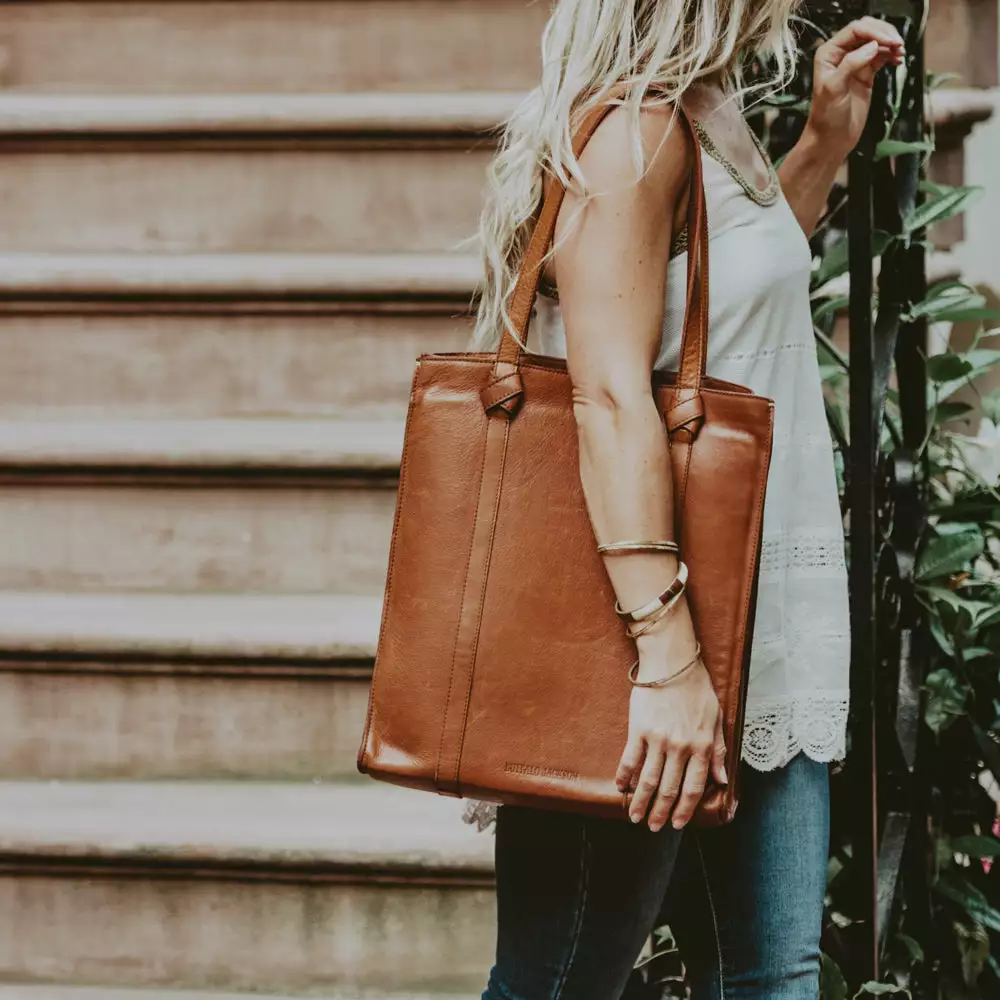 Buffalo Jackson Trading Co. Chelsea Leather Tote Bag | Honey Brown 12 Buffalo Jackson Trading Co. Chelsea Leather Tote Bag | Honey Brown