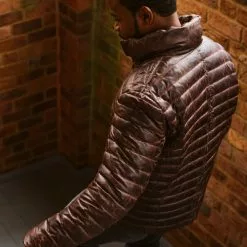 Buffalo Jackson Trading Co. Leather Jackets Bridger Leather Down Jacket | Dark Brown