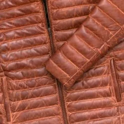 Buffalo Jackson Trading Co. Bridger Leather Down Jacket | Light Brown