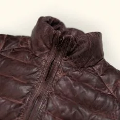 Buffalo Jackson Trading Co. Leather Jackets Bridger Leather Down Vest | Dark Brown 22 Buffalo Jackson Trading Co. Leather Jackets Bridger Leather Down Vest | Dark Brown