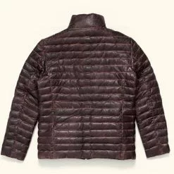 Buffalo Jackson Trading Co. Leather Jackets Bridger Leather Down Jacket | Dark Brown