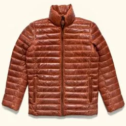 Buffalo Jackson Trading Co. Bridger Leather Down Jacket | Light Brown