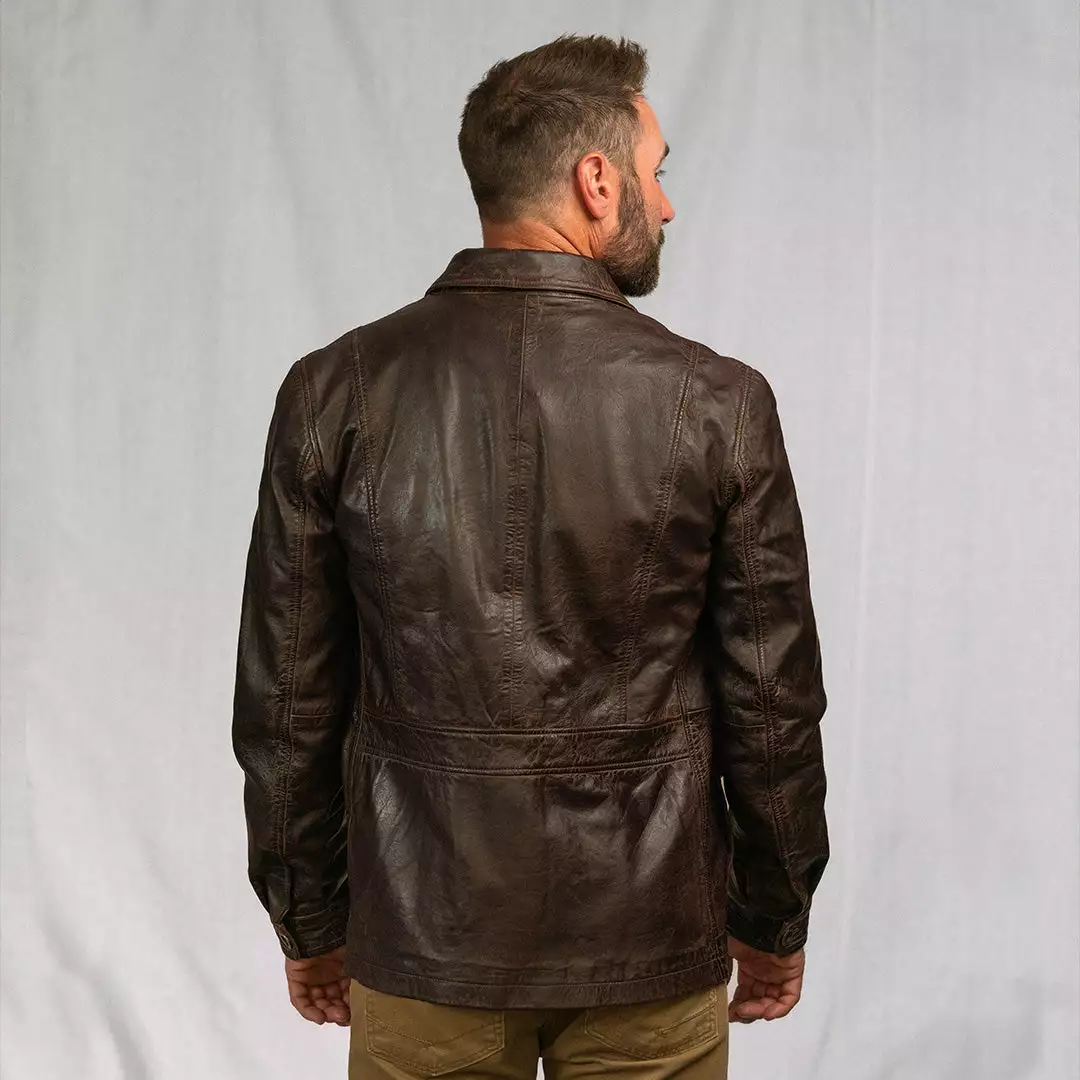 Buffalo Jackson Trading Co. Sheridan Leather Barn Jacket | Vintage Brown 11 Buffalo Jackson Trading Co. Sheridan Leather Barn Jacket | Vintage Brown