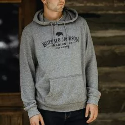 Buffalo Jackson Trading Co. Apparel Hooded Sweatshirt | Heather Grey