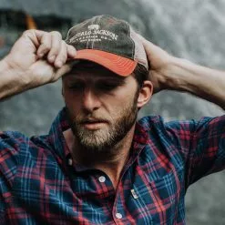 Buffalo Jackson Trading Co. Buffalo Jackson Vintage Trucker Hat | Red And Black