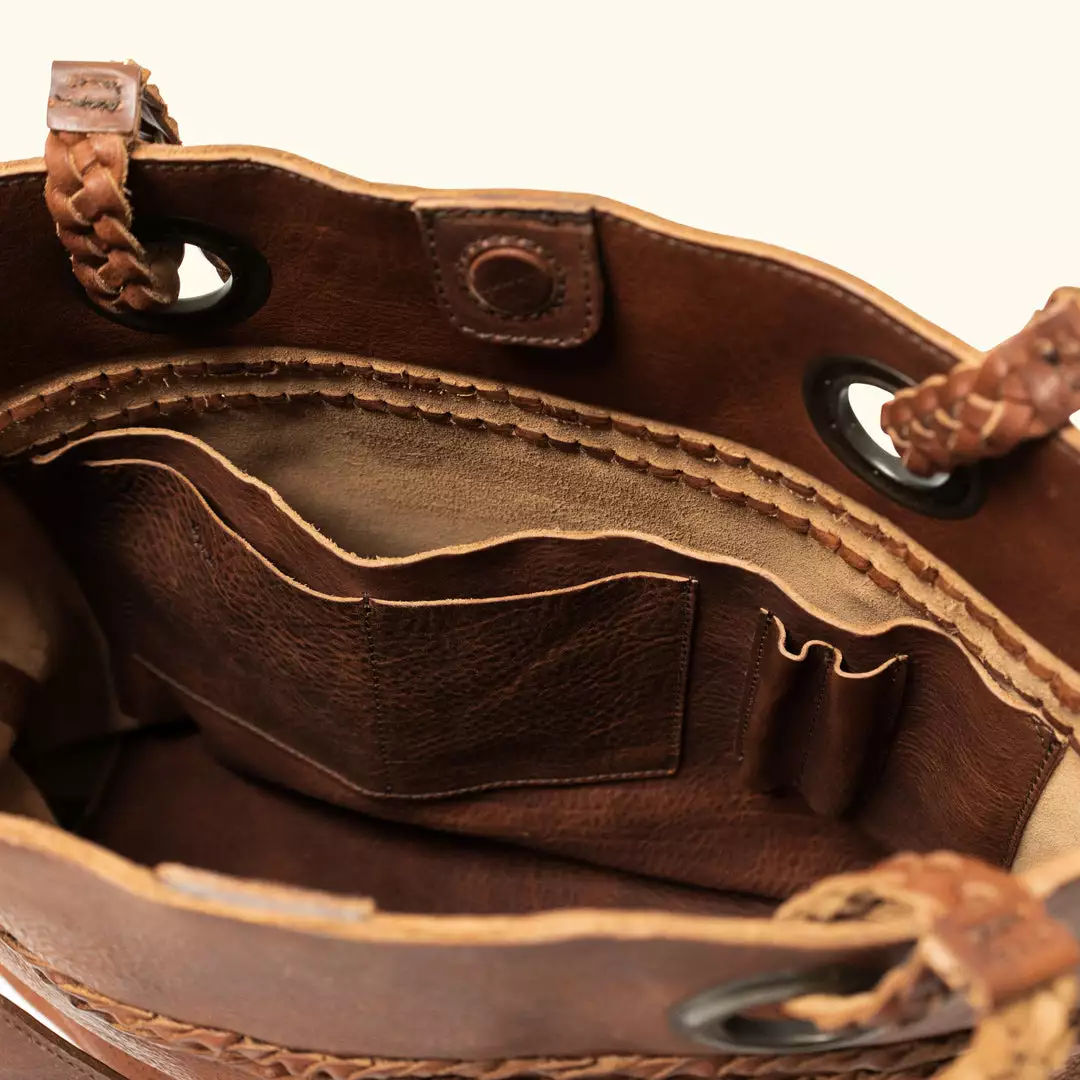 Buffalo Jackson Trading Co. Camden Braided Leather Tote | Hickory Leather Totes 8 Buffalo Jackson Trading Co. Camden Braided Leather Tote | Hickory Leather Totes