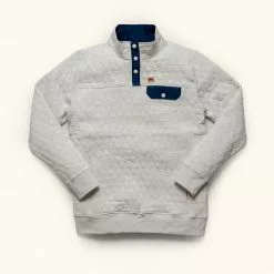 Buffalo Jackson Trading Co. Apparel Cannon Quilted Pullover | Ecru Heather
