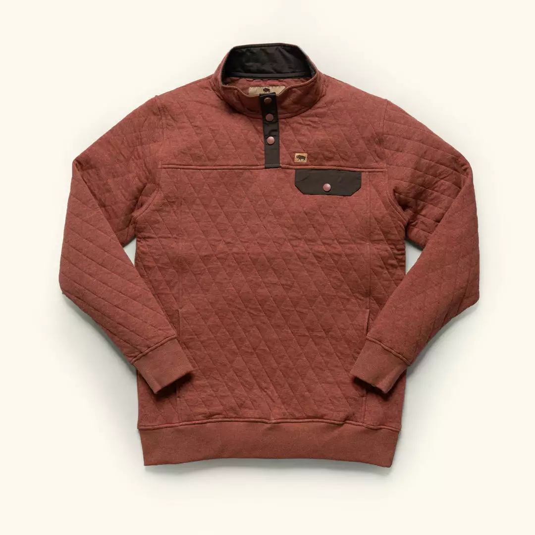 Buffalo Jackson Trading Co. Cannon Quilted Pullover | Rust 3 Buffalo Jackson Trading Co. Cannon Quilted Pullover | Rust