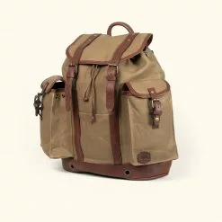 Buffalo Jackson Trading Co. Dakota Reserve Waxed Canvas Rucksack | Field Khaki New