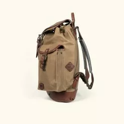 Buffalo Jackson Trading Co. Dakota Reserve Waxed Canvas Rucksack | Field Khaki New