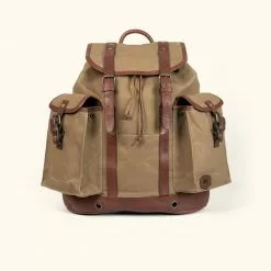 Buffalo Jackson Trading Co. Dakota Reserve Waxed Canvas Rucksack | Field Khaki New