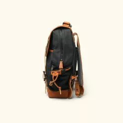 Buffalo Jackson Trading Co. Dakota Waxed Canvas Commuter Backpack | Navy Charcoal W/ Saddle Tan Leather Leather Backpacks 11 Buffalo Jackson Trading Co. Dakota Waxed Canvas Commuter Backpack | Navy Charcoal W/ Saddle Tan Leather Leather Backpacks
