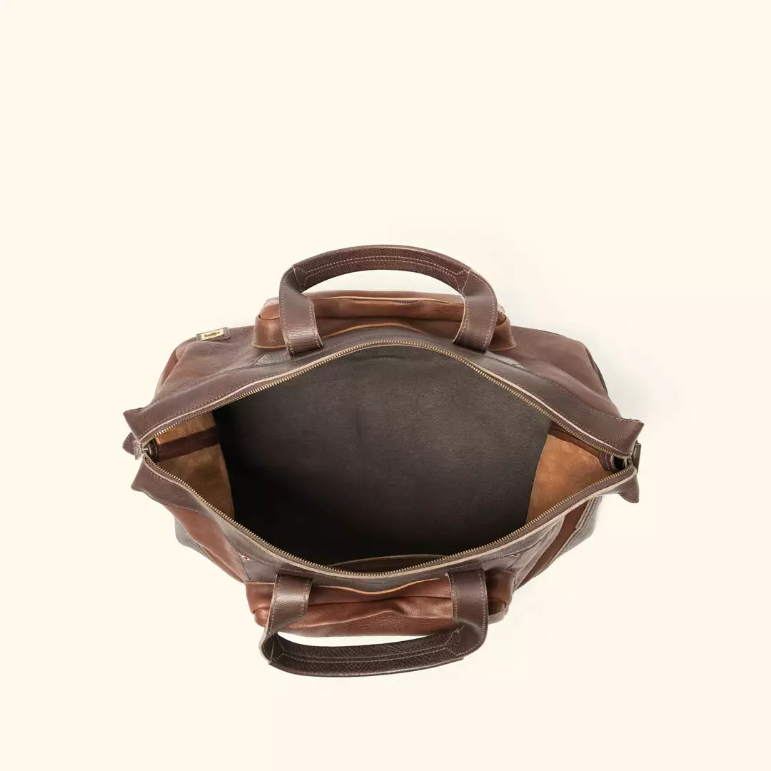 Buffalo Jackson Trading Co. Dakota Leather Weekend Bag | Chestnut Brown W/ Dark Hazelnut 8 Buffalo Jackson Trading Co. Dakota Leather Weekend Bag | Chestnut Brown W/ Dark Hazelnut