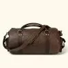 Buffalo Jackson Trading Co. Denver Leather Travel Duffle Bag | Dark Briar 1 Buffalo Jackson Trading Co. Denver Leather Travel Duffle Bag | Dark Briar
