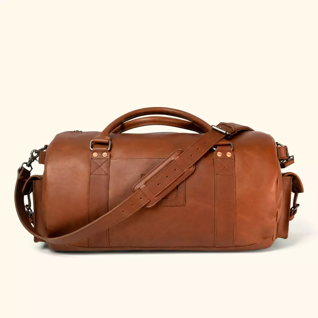 Buffalo Jackson Trading Co. Denver Leather Travel Duffle Bag | Autumn Brown Leather Duffle Bags 3 Buffalo Jackson Trading Co. Denver Leather Travel Duffle Bag | Autumn Brown Leather Duffle Bags