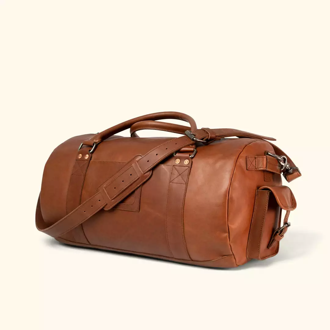 Buffalo Jackson Trading Co. Denver Leather Travel Duffle Bag | Autumn Brown Leather Duffle Bags 4 Buffalo Jackson Trading Co. Denver Leather Travel Duffle Bag | Autumn Brown Leather Duffle Bags