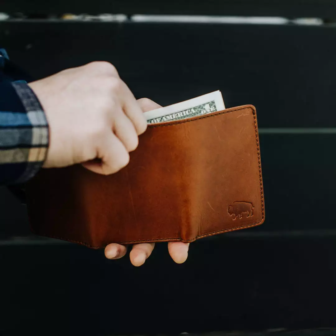 Buffalo Jackson Trading Co. Denver Leather Trifold Wallet | Autumn Brown 5 Buffalo Jackson Trading Co. Denver Leather Trifold Wallet | Autumn Brown