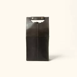 Buffalo Jackson Trading Co. Denver Leather Wine Tote - Double | Dark Briar