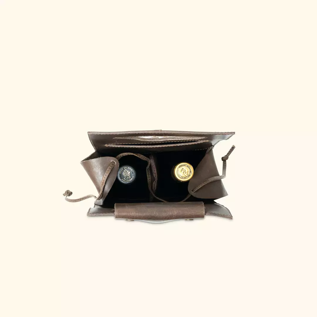 Buffalo Jackson Trading Co. Denver Leather Wine Tote - Double | Dark Briar 6 Buffalo Jackson Trading Co. Denver Leather Wine Tote - Double | Dark Briar