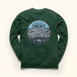 Buffalo Jackson Trading Co. Great Smoky Mountain National Park L/S Tee | Hunter Green