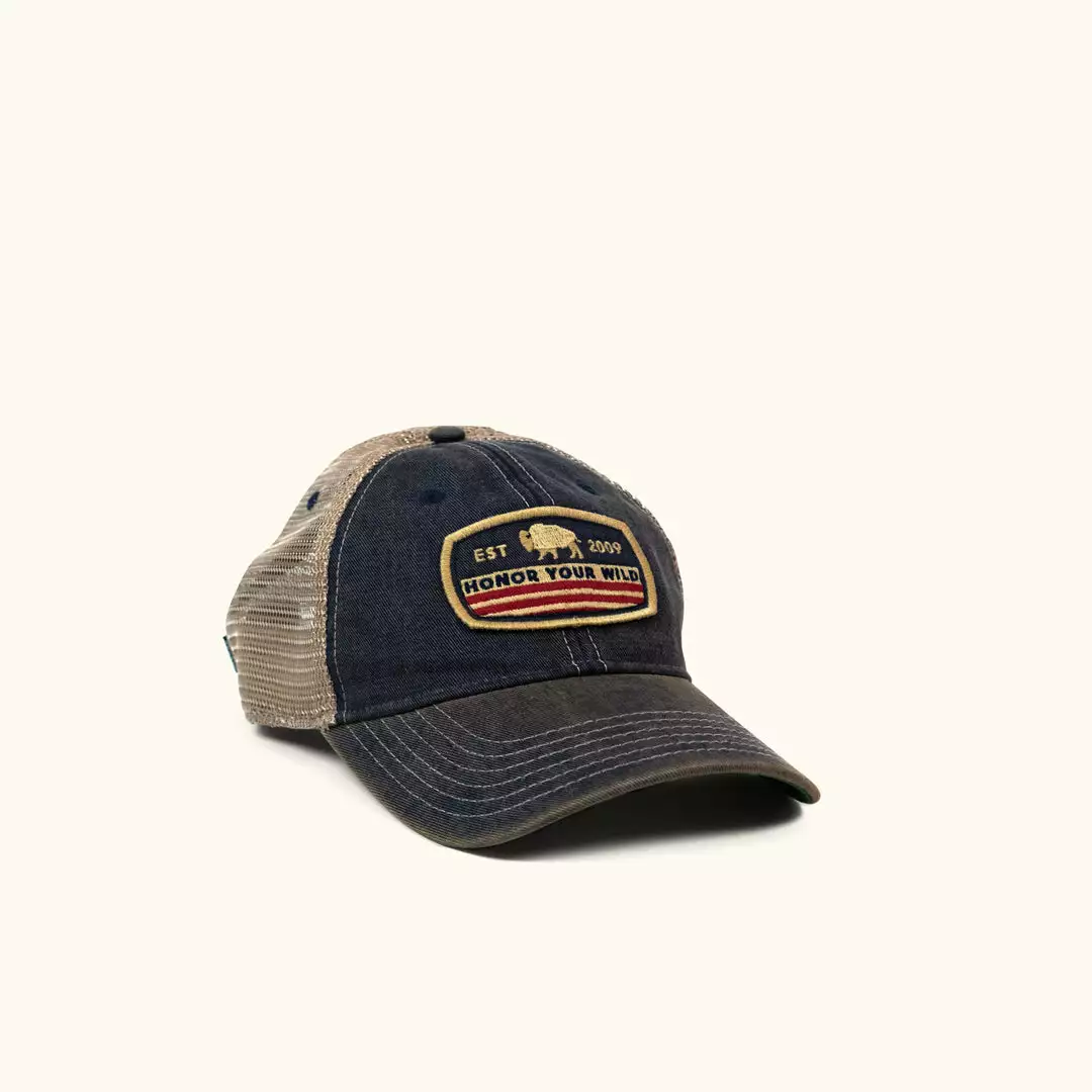 Buffalo Jackson Trading Co. Accessories Honor Your Wild Trucker Hat | Navy 4 Buffalo Jackson Trading Co. Accessories Honor Your Wild Trucker Hat | Navy