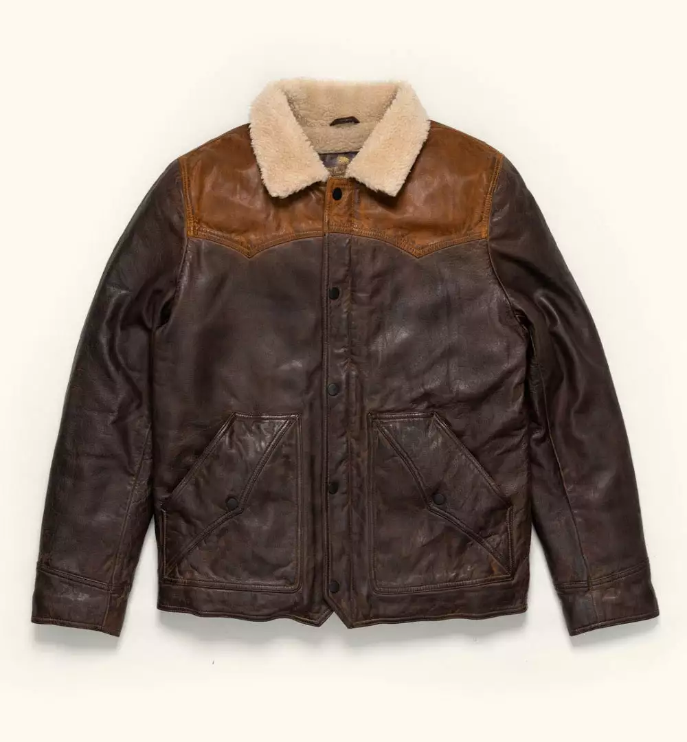 Buffalo Jackson Trading Co. Jackson Leather Sherpa Jacket | Tan & Brown Leather Jackets 4 Buffalo Jackson Trading Co. Jackson Leather Sherpa Jacket | Tan & Brown Leather Jackets