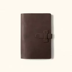 Buffalo Jackson Trading Co. Denver Leather Journal Cover - Large | Dark Briar