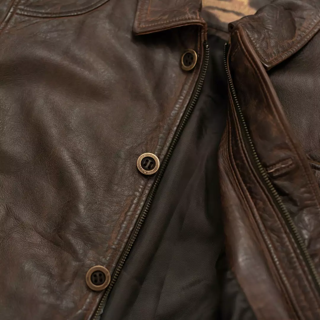 Buffalo Jackson Trading Co. Sheridan Leather Barn Jacket | Vintage Brown 9 Buffalo Jackson Trading Co. Sheridan Leather Barn Jacket | Vintage Brown