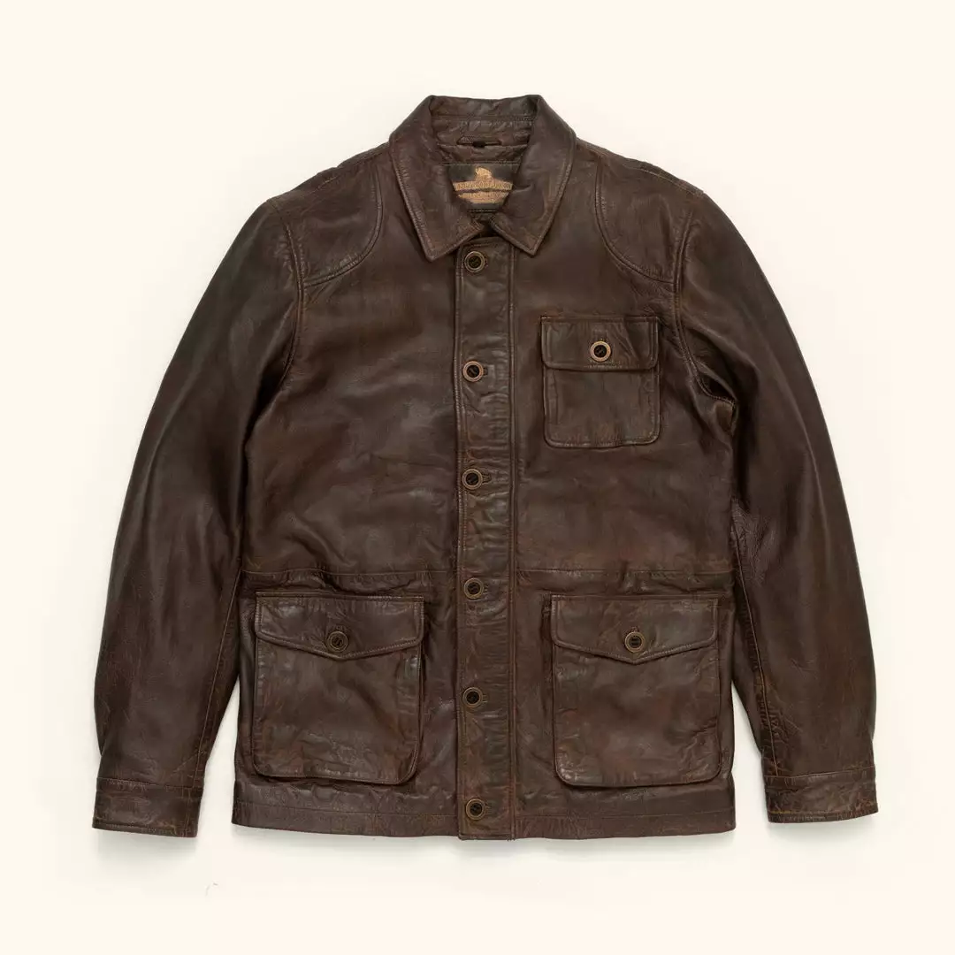 Buffalo Jackson Trading Co. Sheridan Leather Barn Jacket | Vintage Brown 6 Buffalo Jackson Trading Co. Sheridan Leather Barn Jacket | Vintage Brown