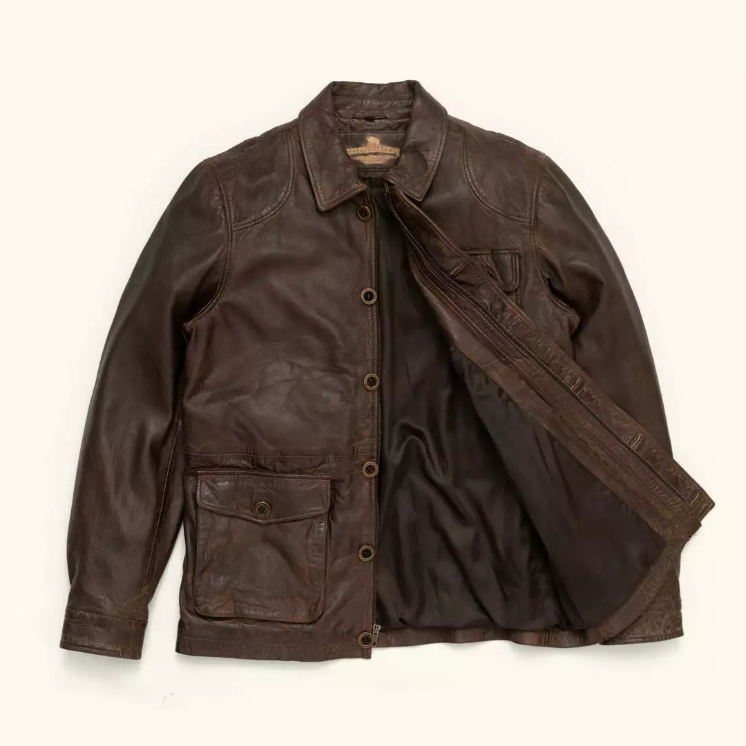 Buffalo Jackson Trading Co. Sheridan Leather Barn Jacket | Vintage Brown 7 Buffalo Jackson Trading Co. Sheridan Leather Barn Jacket | Vintage Brown