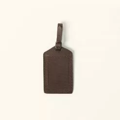 Buffalo Jackson Trading Co. Denver Leather Luggage Tag | Dark Briar