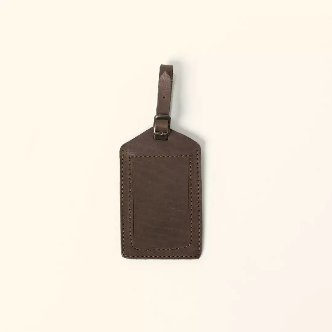Buffalo Jackson Trading Co. Denver Leather Luggage Tag | Dark Briar 3 Buffalo Jackson Trading Co. Denver Leather Luggage Tag | Dark Briar