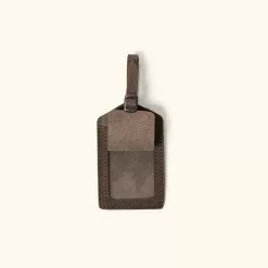 Buffalo Jackson Trading Co. Denver Leather Luggage Tag | Dark Briar