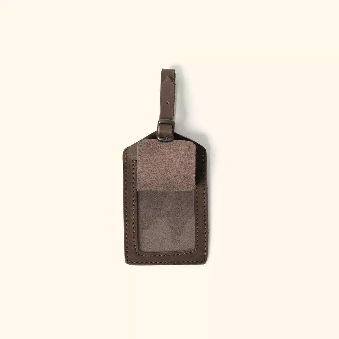 Buffalo Jackson Trading Co. Denver Leather Luggage Tag | Dark Briar 4 Buffalo Jackson Trading Co. Denver Leather Luggage Tag | Dark Briar