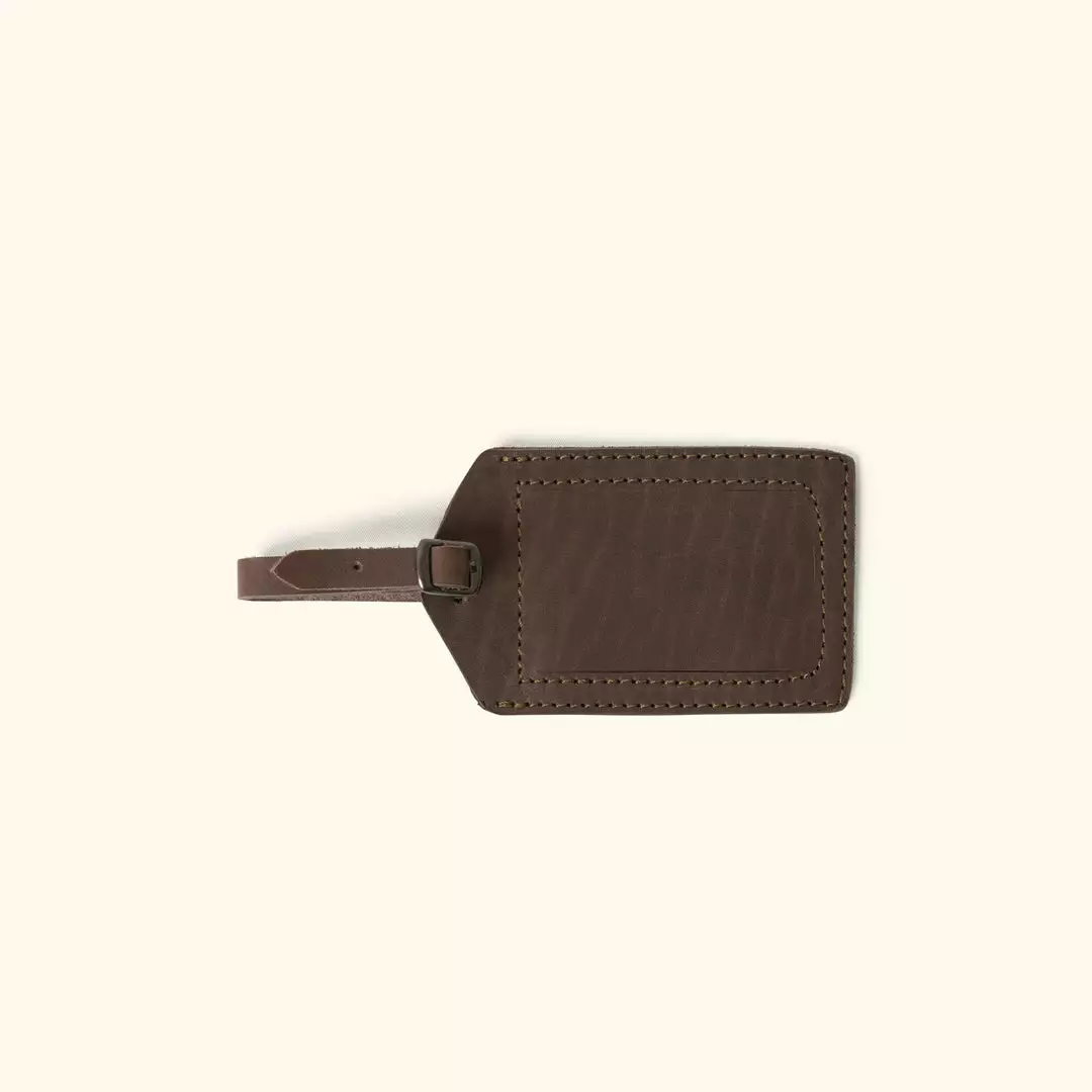 Buffalo Jackson Trading Co. Denver Leather Luggage Tag | Dark Briar 5 Buffalo Jackson Trading Co. Denver Leather Luggage Tag | Dark Briar
