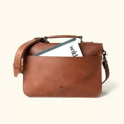 Buffalo Jackson Trading Co. Denver Leather Briefcase | Autumn Brown Leather Briefcases