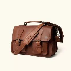 Buffalo Jackson Trading Co. Denver Leather Briefcase | Autumn Brown Leather Briefcases