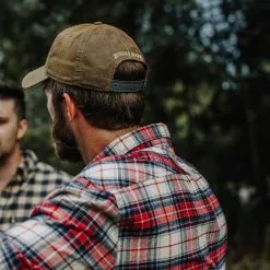 Buffalo Jackson Trading Co. Buffalo Jackson Stamp Logo - Leather Patch Hat | Brown
