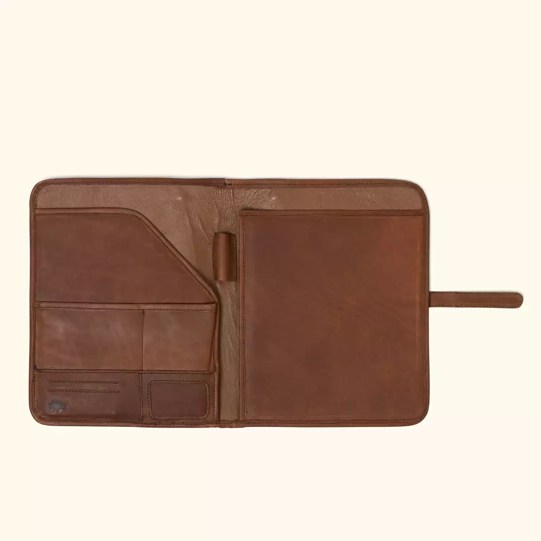 Buffalo Jackson Trading Co. Denver Leather Travel Padfolio | Autumn Brown 4 Buffalo Jackson Trading Co. Denver Leather Travel Padfolio | Autumn Brown