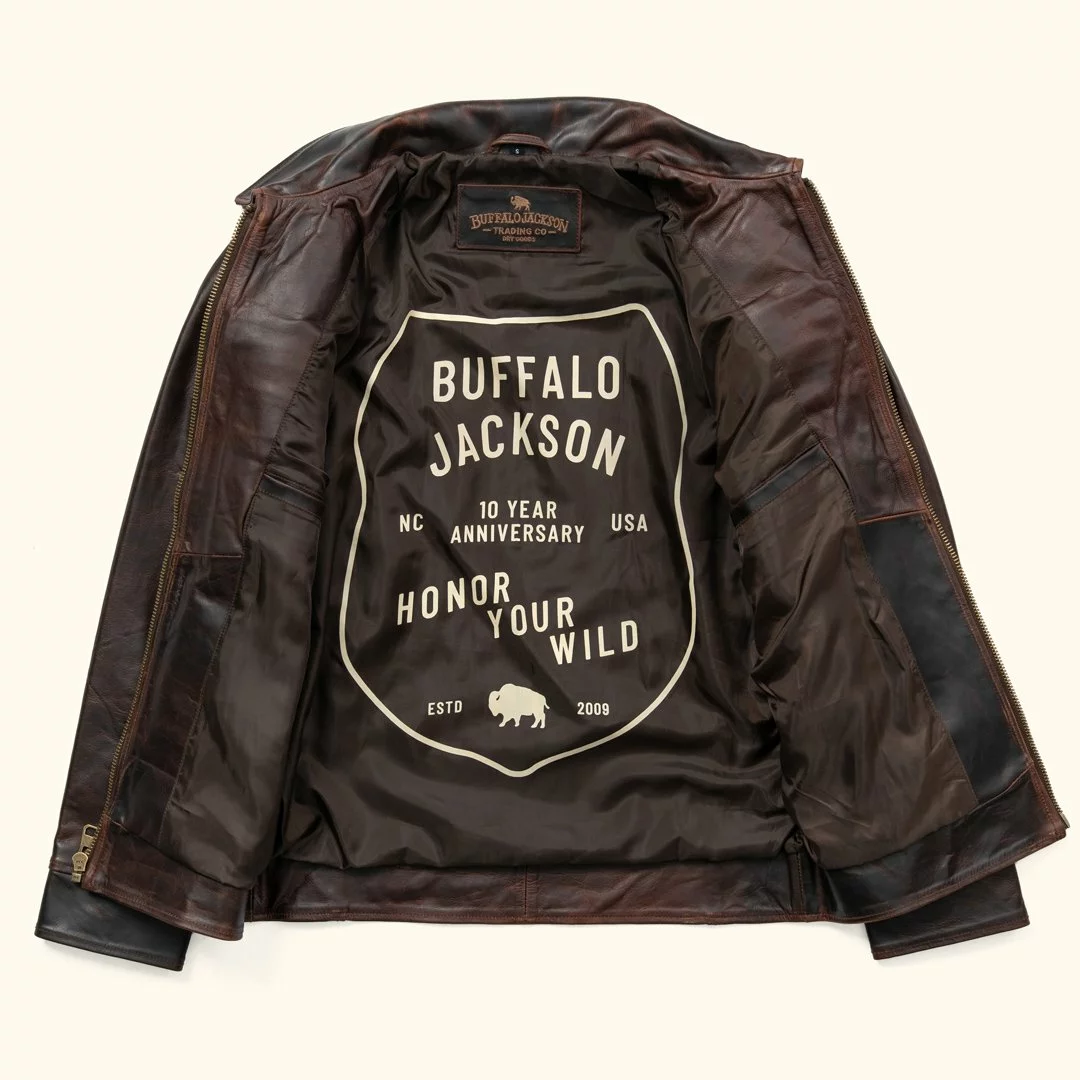 Buffalo Jackson Trading Co. Legacy Leather Jacket | Brown 6 Buffalo Jackson Trading Co. Legacy Leather Jacket | Brown