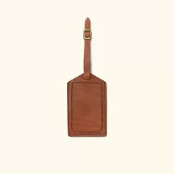 Buffalo Jackson Trading Co. Denver Leather Luggage Tag | Autumn Brown