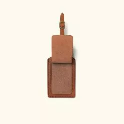 Buffalo Jackson Trading Co. Denver Leather Luggage Tag | Autumn Brown