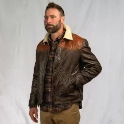 Buffalo Jackson Trading Co. Jackson Leather Sherpa Jacket | Tan & Brown Leather Jackets 16 Buffalo Jackson Trading Co. Jackson Leather Sherpa Jacket | Tan & Brown Leather Jackets
