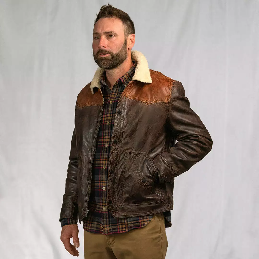 Buffalo Jackson Trading Co. Jackson Leather Sherpa Jacket | Tan & Brown Leather Jackets 7 Buffalo Jackson Trading Co. Jackson Leather Sherpa Jacket | Tan & Brown Leather Jackets