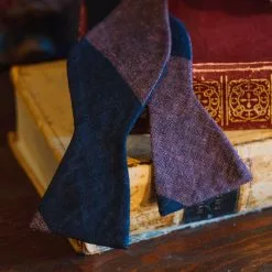 Buffalo Jackson Trading Co. Heathered Stripe Cotton Bow Tie | Raspberry Apparel