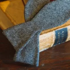 Buffalo Jackson Trading Co. Herringbone Wool Bow Tie | Black