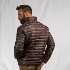 Buffalo Jackson Trading Co. Leather Jackets Bridger Leather Down Jacket | Dark Brown