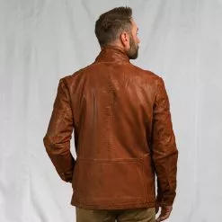 Buffalo Jackson Trading Co. Leather Jackets Theodore Field Leather Jacket | Light Brown 45 Buffalo Jackson Trading Co. Leather Jackets Theodore Field Leather Jacket | Light Brown