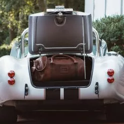 Buffalo Jackson Trading Co. Leather Duffle Bags Ryder Reserve Bison Leather Travel Duffle Bag | Brown